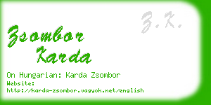 zsombor karda business card